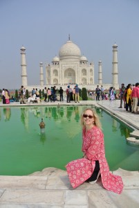 Inge at Taj Mahal